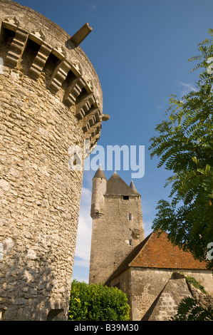 Bridoré castello fortificato, Indre-et-Loire, Francia. Foto Stock