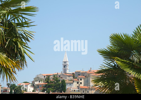 Una vista panoramica di Vrsar in Croazia Foto Stock