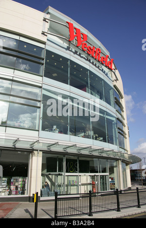 Città di Derby, Inghilterra. Debenhams Londra la strada di ingresso per il Westfield Derby centro commerciale e per il tempo libero. Foto Stock