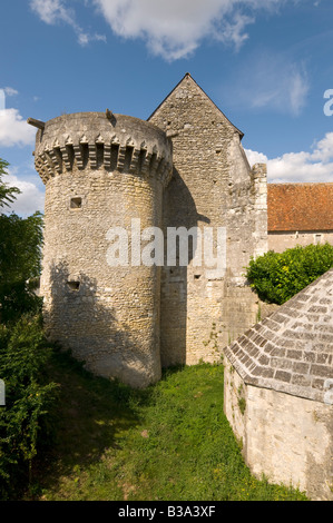 Bridoré castello fortificato, Indre-et-Loire, Francia. Foto Stock