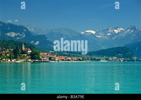 Il lago di Brienz e del Lago di Brienz, Berner Oberland, Svizzera Foto Stock