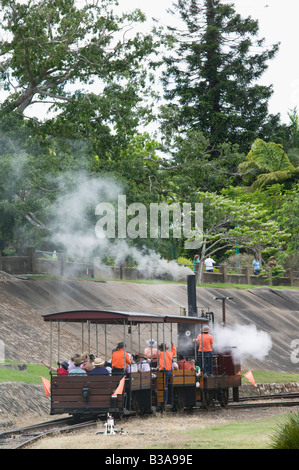 Australia, Queensland, Fraser Coast, Maryborough, vecchio treno a vapore Foto Stock