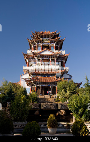 Guanyin (Dea della Misericordia) Tempio, ErHai Hu Lago, Dali, nella provincia dello Yunnan in Cina Foto Stock