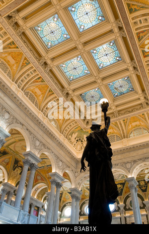 Interno della Biblioteca del Congresso di Washington DC, Stati Uniti d'America Foto Stock