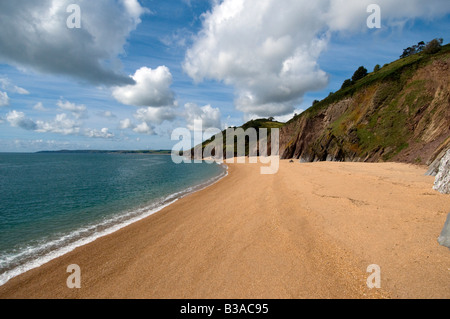 Spiaggia Landcombe vicino al Blackpool Sands Devon guardando verso sud Foto Stock