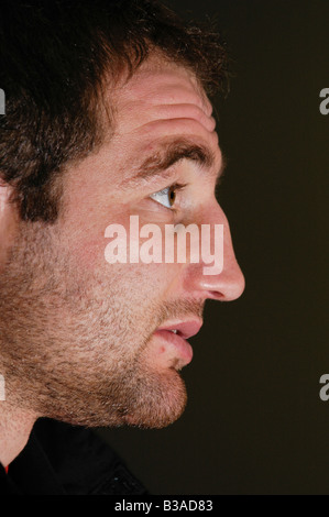 Steve Borthwick nella foto mentre era capitano di rugby dell'Inghilterra e del Bath RFC Foto Stock