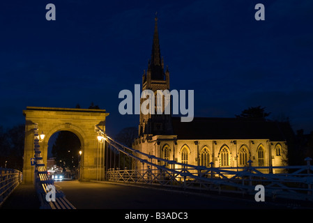 Marlow sospensione ponte tutti i Santi Chiesa Parrocchiale Buckinghamshire Foto Stock