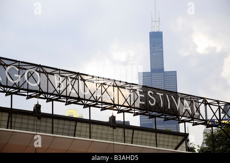 Chicago Blues Festival SignChicago Blues Festival segno Foto Stock