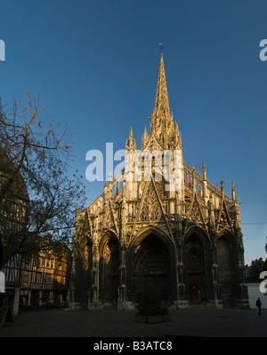 La Normandia città di Rouen Saint-Maclou rouen chiesa gotica Foto Stock