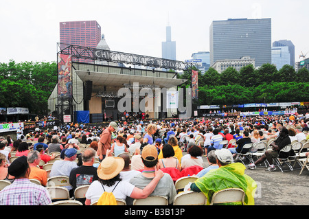 Chicago Blues Festival folla Foto Stock