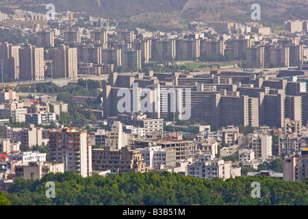 Paesaggio urbano vista dal Parco Jamshidiyeh a Teheran in Iran Foto Stock