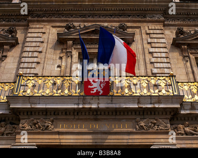 Lione Francia Place des Terreaux Hotel De Ville (municipio) Foto Stock