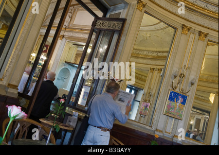 Caffe Gambrinus interno Foto Stock