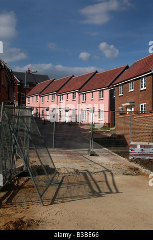 La figura mostra le case costruite su EX TERRENI AGRICOLI IN Haverhill Suffolk Foto Stock