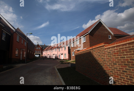 La figura mostra le case costruite su EX TERRENI AGRICOLI IN Haverhill Suffolk Foto Stock