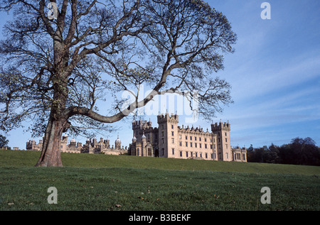 Un paesaggio di piani castello in Scozia a Kelso Foto Stock