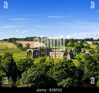 Rovine di Egglestone Abbey, County Durham, England, Regno Unito Foto Stock