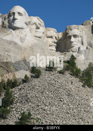 Il Monte Rushmore National Memorial situato nei pressi di Keystone, Dakotam del sud degli Stati Uniti. Una destinazione turistica molto popolare. Foto Stock