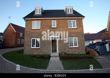 La figura mostra le case costruite su EX TERRENI AGRICOLI IN Haverhill Suffolk Foto Stock