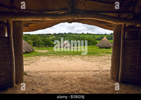 Età del ferro Hill Fort a Castell Henllys Foto Stock