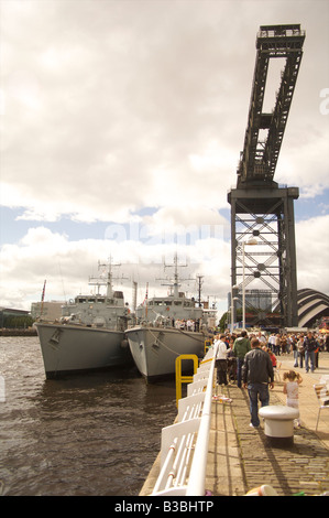 Glasgow river festival 2008 clyde estate quay Foto Stock