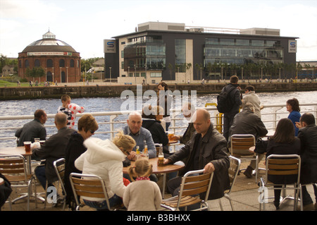 Glasgow river festival 2008 clyde estate quay Foto Stock