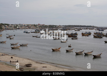 Villaggio di Pescatori, Mui Ne, Binh Thuan Provincia, Vietnam Foto Stock