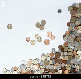 Monete britanniche Foto Stock