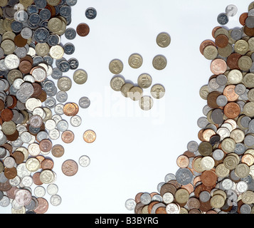 Monete britanniche Foto Stock
