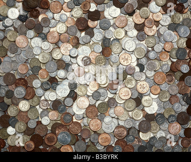 Monete britanniche Foto Stock