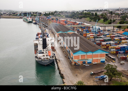 Kenya Mombasa. Il terminal container di Kilindini Harbour, il porto di Mombasa. Foto Stock