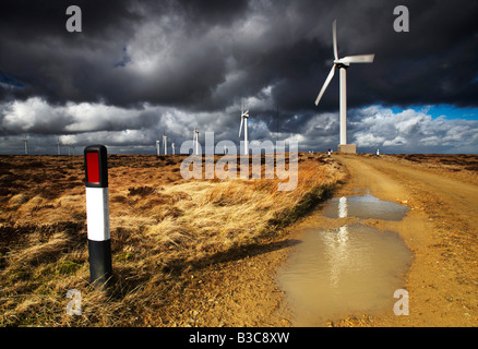 Per centrali eoliche Ovenden Halifax Yorkshire Regno Unito Foto Stock