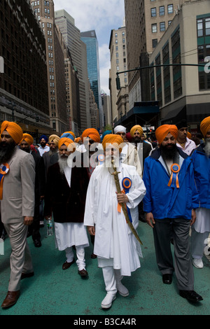 Annuale parata Sikh e festival che ha luogo ogni anno su Broadway a New York City Foto Stock