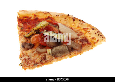 Trancio di pizza vegetariana Foto Stock