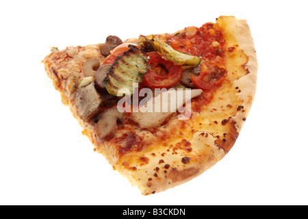 Trancio di pizza vegetariana Foto Stock
