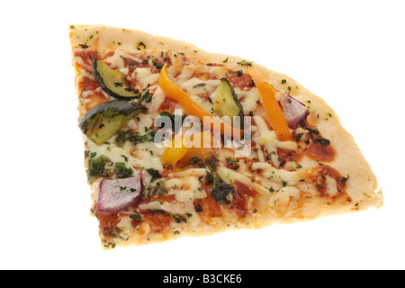 Fetta di vegetali Pizza Stonebake Foto Stock