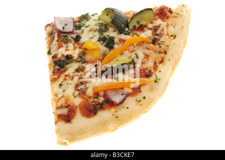 Fetta di vegetali Pizza Stonebake Foto Stock