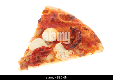Slcie di verdure e formaggio di capra Pizza Foto Stock