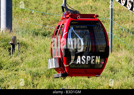 Argento Regina Gondola in Aspen Colorado sul monte Ajax Foto Stock