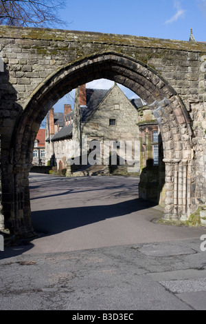 Repton scuola pubblica edifici principali e motivi tra cui la biblioteca e il quadrante, Burton-on-Trent, Derbyshire, Regno Unito Foto Stock