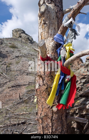 La preghiera dei legami / fasci; Bear Butte; Black Hills; Sud Dakota; SD; USA Foto Stock