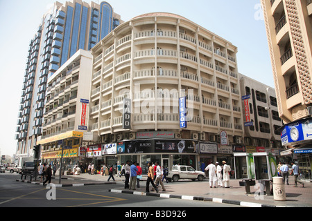 Scena di strada in Deira Dubai Emirati Arabi Uniti Foto Stock