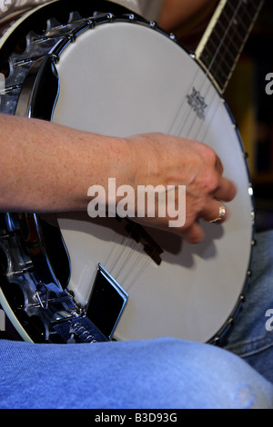Suonatore di banjo Foto Stock