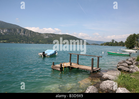 Lac Annecy Lago di Annecy Francia Svizzera Europa Foto Stock