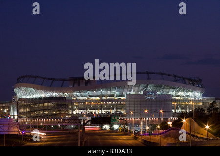 INVESCO Field at Mile High la notte Barack Obama ha pronunciato il suo discorso democratico che accetta la nomina presidenziale. Foto Stock