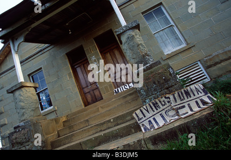 Un monumento nazionale stonehouse in Livingstonia, Malawi. Foto Stock