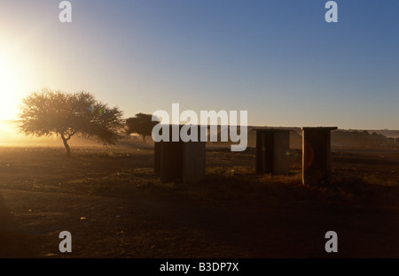 Servizi igienici a Schmidtsdrift camp in Northern Cape, Sud Africa. Foto Stock