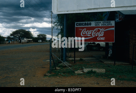 Una Coca-Cola pubblicità segno nelle zone rurali del Sud Africa. Foto Stock