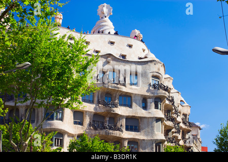 Casa Mila La Pedrera Barcellona Catalonia Spagna Foto Stock