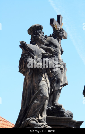 St Salvator sul Ponte Carlo a Praga Repubblica Ceca Foto Stock